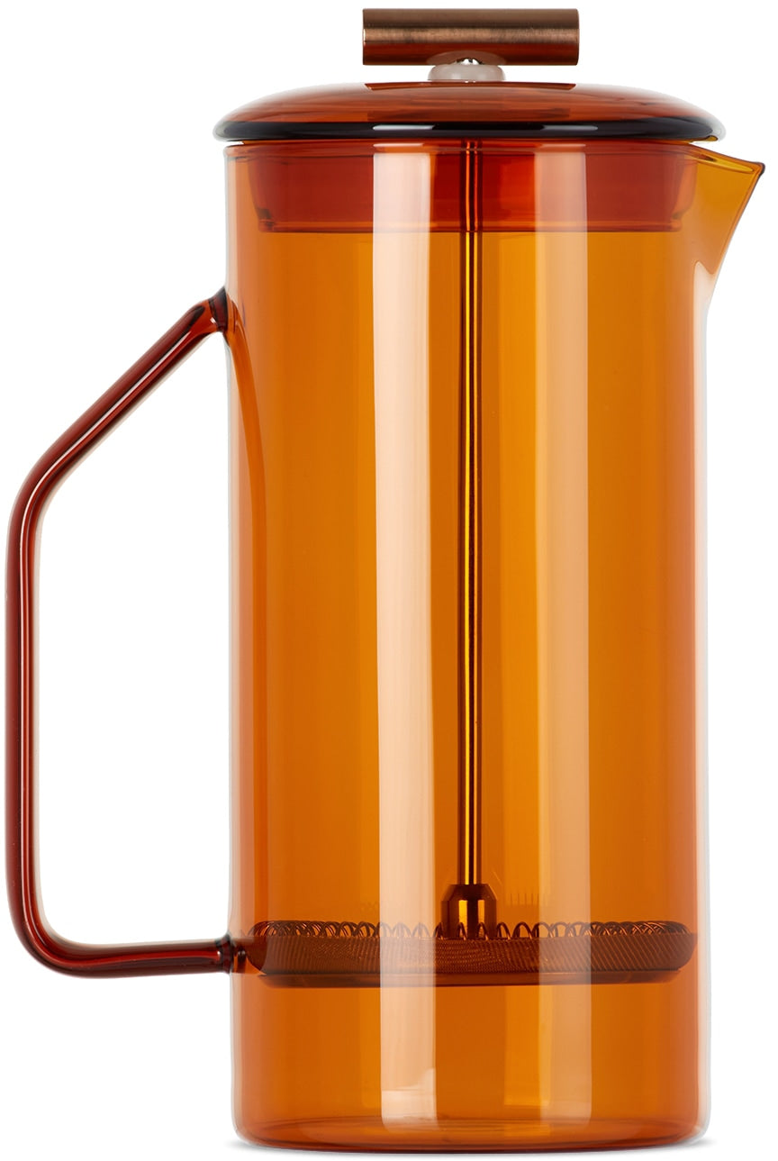 Orange Glass French Press